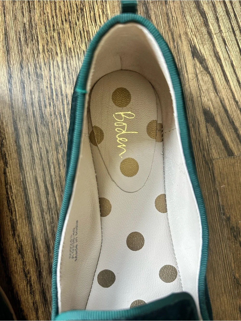 Boden Emerald Velvet Loafers with Gold Key & Lock Embellishment